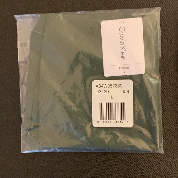 NIB Calvin Klein Women Invisible Hipster Underwear D3429 Army Green-Large - Picture 5 of 6